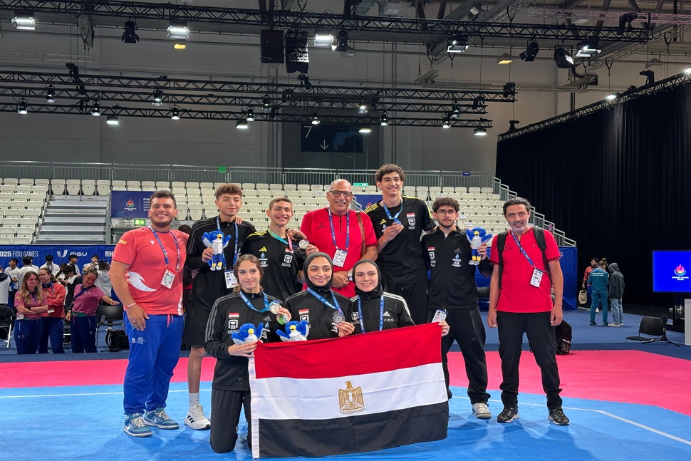 برعاية وزيري التعليم العالي والشباب والرياضة.. منتخب جامعات مصر للتايكوندو يفوز بالميدالية الفضية في دورة الألعاب الصيفية للجامعات بألمانيا