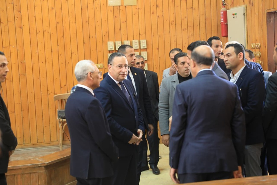 وزير التعليم العالي ومحافظ المنيا ورئيس جامعة المنيا يتفقدون سير الأعمال التنفيذية بجامعة المنيا التكنولوجية
